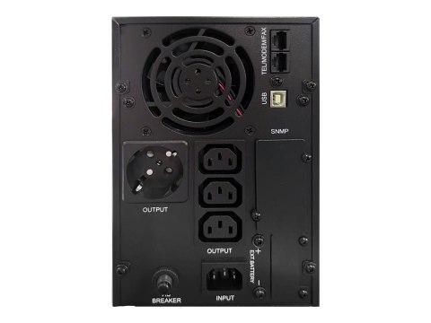EnerGenie EG-UPS-PS1000-01 - UPS - czysta sinusoida, wyświetlacz LCD - AC 220 V - 800 wat - 1000 VA - 7 Ah - USB, RJ-45 - złącza