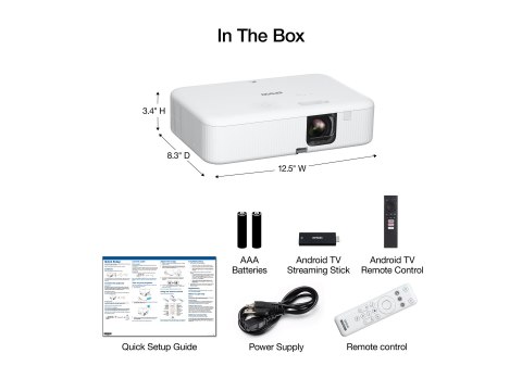 Epson CO-FH02 - Projektor 3LCD - przenośny - 3000 lumeny (biel) - 3000 lumeny (kolor) - Full HD (1920 x 1080) - 16:9 - 1080p - c