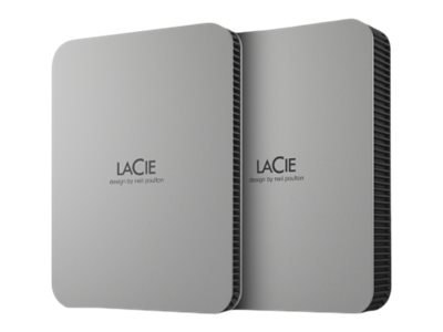 LaCie Mobile Drive STLP1000400 - Dysk twardy - 1 TB - zewnętrzny (przenośne) - USB 3.2 Gen 1 (USB-C złącze) - księżycowe srebro