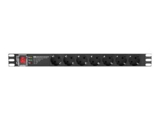 Lanberg PDU-PRO-07F-0200-BK - Jednostka dystrybucji zasilania (montowany w stojaku) - AC 220-250 V - 4000 wat - wejście: DIN 494