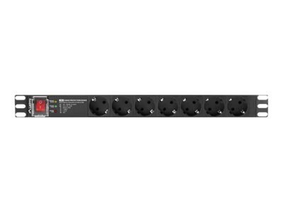 Lanberg PDU-PRO-07F-0200-BK - Jednostka dystrybucji zasilania (montowany w stojaku) - AC 220-250 V - 4000 wat - wejście: DIN 494