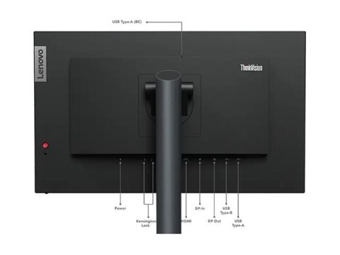 Lenovo P24q-30 - Monitor LED - 23.8" - 2560 x 1440 QHD @ 60 Hz - IPS - 300 cd/m² - 1000:1 - 4 ms - HDMI, DisplayPort - kruczo-cz