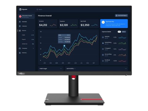 Lenovo ThinkVision T22i-30 - Monitor LED - 22" (21.5" widoczny) - 1920 x 1080 Full HD (1080p) @ 60 Hz - IPS - 250 cd/m² - 1000:1