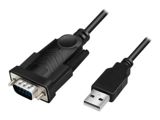 LogiLink - Adapter szeregowy - USB 2.0 - RS-232 - czarny