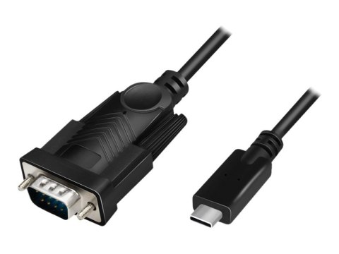LogiLink - Adapter szeregowy - USB-C 2.0 - RS-232 x 1 - czarny