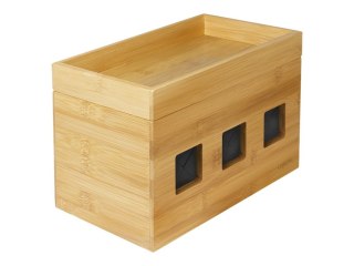 LogiLink - Organizator kabli - bambus, brązowy