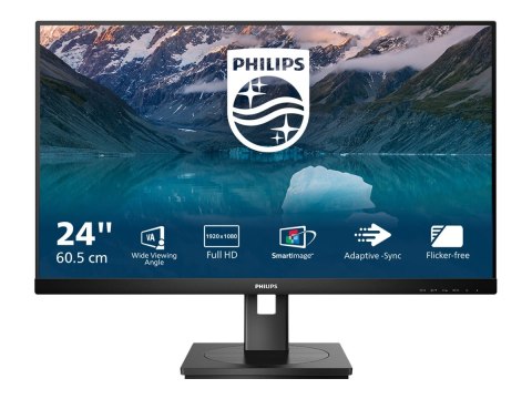Philips 242S9JML - S Line - monitor LED - 24" (23.8" widoczny) - 1920 x 1080 Full HD (1080p) @ 75 Hz - VA - 300 cd/m² - 3000:1 -