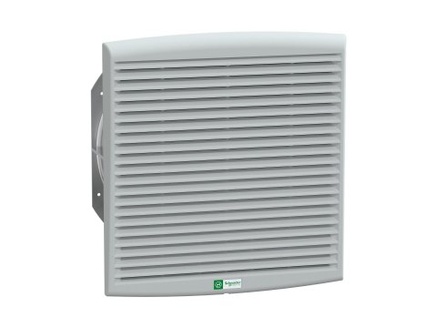 Schneider ClimaSys - Integracja kratki wentylacyjnej obudowy - z kratką wyjściową i filtrem G2, 850 m³/h, IP54 - AC 230 V - szar