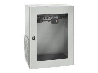 Schneider Spacial VDM NSYVDM16U4P - Stojak - do montażu na ścianie - szary, RAL 7035 - 16U - 19"