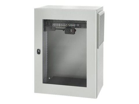 Schneider Spacial VDM NSYVDM16U4P - Stojak - do montażu na ścianie - szary, RAL 7035 - 16U - 19"