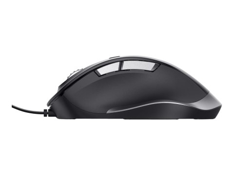 Trust Fyda Comfort - Mysz - eco - praworęczna - optyczna - 6 przyciski - przewodowa - USB 2.0 - czarny