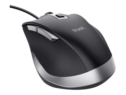 Trust Fyda Comfort - Mysz - eco - praworęczna - optyczna - 6 przyciski - przewodowa - USB 2.0 - czarny