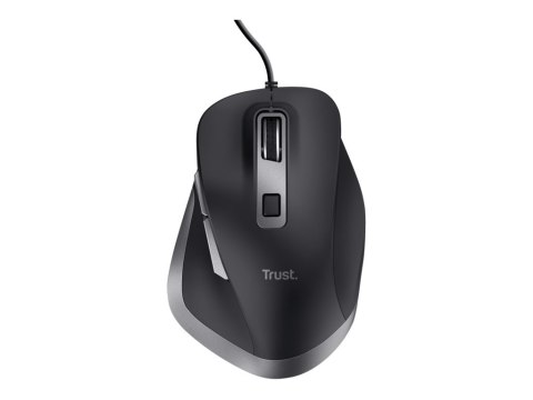 Trust Fyda Comfort - Mysz - eco - praworęczna - optyczna - 6 przyciski - przewodowa - USB 2.0 - czarny
