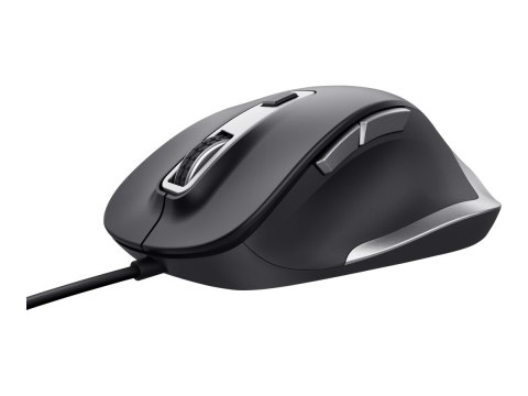 Trust Fyda Comfort - Mysz - eco - praworęczna - optyczna - 6 przyciski - przewodowa - USB 2.0 - czarny