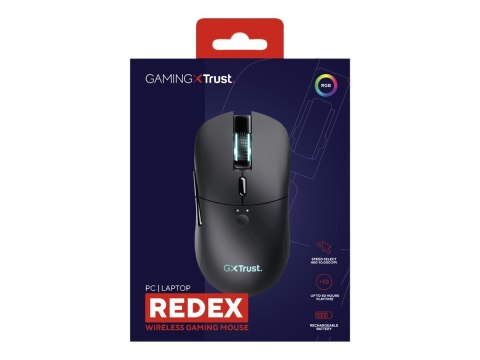 Trust GXT 980 Redex - Mysz - praworęczna - optyczna - 6 przyciski - bezprzewodowa - 2.4 GHz - odbiornik bezprzewodowy USB-C