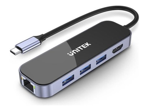 Unitek uHUB H6 D1084A - Stacja dokująca - USB-C - HDMI - 1GbE