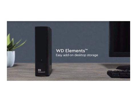 WD Elements Desktop WDBWLG0200HBK - Dysk twardy - 20 TB - zewnętrzny (komputer stacjonarny) - 3,5" - USB 3.0 - czarny