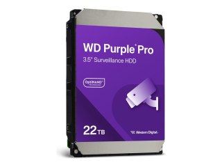 WD Purple Pro WD221PURP - Dysk twardy - 22 TB - nadzór, wideo inteligentne - wewnętrzny - 3,5" - SATA 6Gb/s - 7200 obr/min - buf