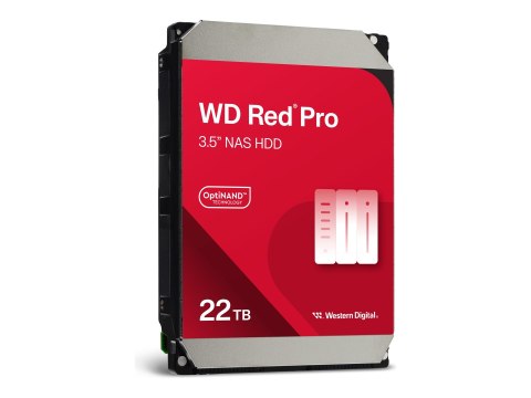 WD Red Pro WD221KFGX - Dysk twardy - 22 TB - wewnętrzny - 3,5" - SATA 6Gb/s - 7200 obr/min - bufor: 512 MB