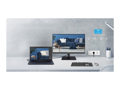ASUS VA27ECPSN - Monitor LED - 27" - 1920 x 1080 Full HD (1080p) @ 75 Hz - IPS - 300 cd/m² - 1000:1 - 5 ms - HDMI, DisplayPort, 