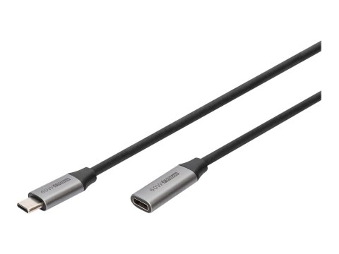 DIGITUS - Przedłużacz kabla USB - USB-C (M) do USB-C (F) - USB 3.1 - 1 m - obsługa 4K - czarny