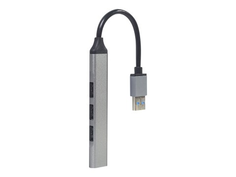 Gembird - Koncentrator - 4 porty, srebrny - 1 x USB 3.1 Gen 1 + 3 x USB 2.0 - stacjonarny