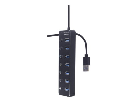 Gembird - Koncentrator - z przełącznikami, czarny - 7 x USB 3.1 Gen 1 - stacjonarny