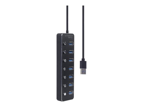 Gembird - Koncentrator - z przełącznikami, czarny - 7 x USB 3.1 Gen 1 - stacjonarny