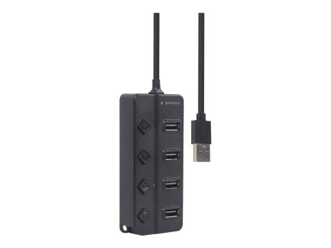 Gembird UHB-U2P4P-01 - Koncentrator - z przełącznikami - 4 x USB 2.0 - stacjonarny