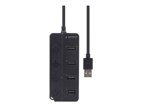 Gembird UHB-U2P4P-01 - Koncentrator - z przełącznikami - 4 x USB 2.0 - stacjonarny