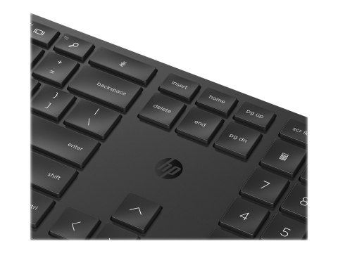 HP 655 - Zestaw klawiatura i mysz - bezprzewodowa - 2.4 GHz - QWERTY - angielski - czarny