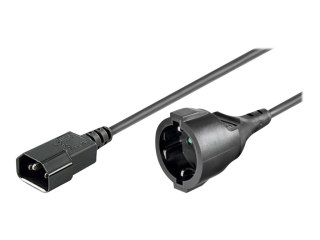 Manhattan - Kabel zasilający - IEC 60320 C14 do power CEE 7/3 (F) - 250 V - 10 A - 1.5 m - czarny