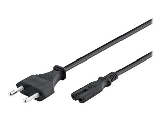 Manhattan - Kabel zasilający - power IEC 60320 C7 do Europlug (M) - AC 250 V - 2.5 A - 3 m - czarny