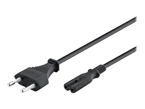 Manhattan - Kabel zasilający - power IEC 60320 C7 do Europlug (M) - AC 250 V - 2.5 A - 3 m - czarny