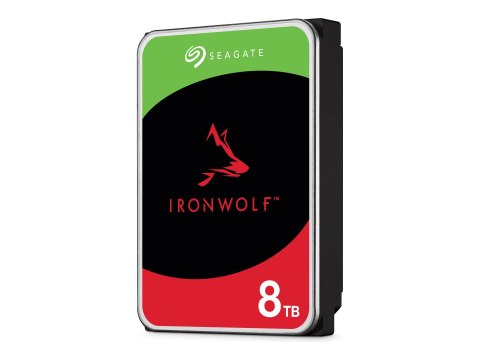 Seagate IronWolf ST8000VN002 - Dysk twardy - 8 TB - wewnętrzny - 3,5" - SATA 6Gb/s - bufor: 256 MB - z 3 lata Seagate Rescue Dat