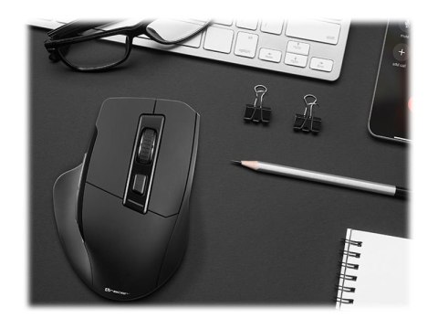 Tracer Cozy - Mysz - ergonomiczna - praworęczna - optyczna - 6 przyciski - bezprzewodowa - 2.4 GHz - odbiornik bezprzewodowy USB