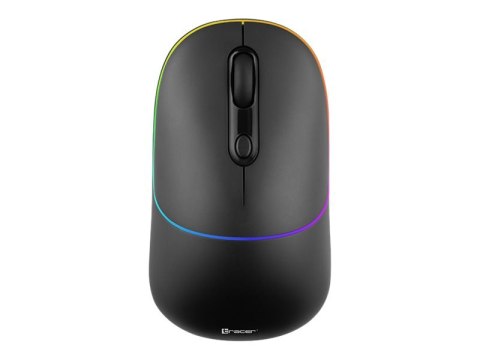 Tracer RATERO - Mysz - ergonomiczna - praworęczna - optyczna - 4 przyciski - bezprzewodowa - 2.4 GHz, RF - odbiornik bezprzewodo