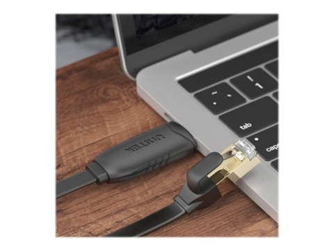 Unitek - Kabel USB / szeregowy - USB (M) do RJ-45 (M) ekranowany - 1.8 m - płaski, kabel rollover - czarny