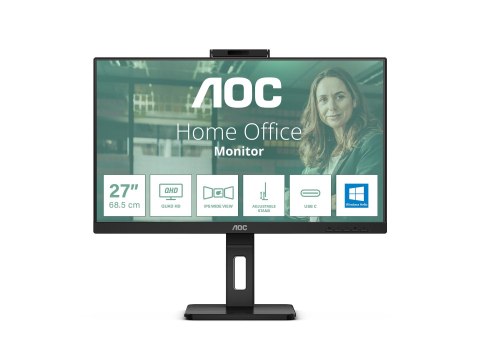 AOC Pro-line Q27P3CW - Monitor LED - 27" - 2560 x 1440 QHD @ 75 Hz - IPS - 350 cd/m² - 1000:1 - 4 ms - 2xHDMI, DisplayPort, USB-