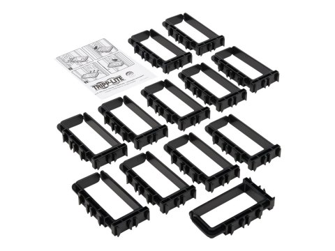 Eaton Tripp Lite Series Cable Management D-Rings Rack Enclosures Button Mount 2x4in 12Pk - Zestaw pierścieni D do instalacji kab