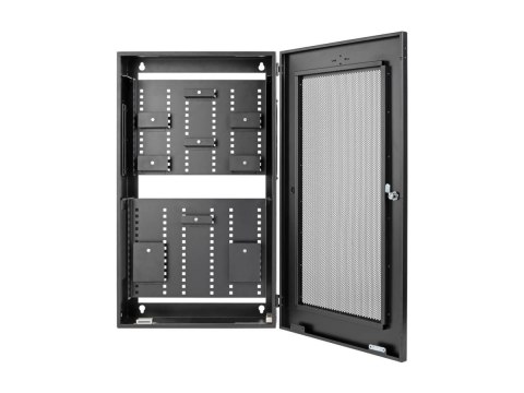 Eaton Tripp Lite Series SmartRack 3U Low-Profile Vertical-Mount Switch-Depth Wall-Mount Structured Wiring Enclosure, Adjustable 