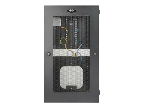 Eaton Tripp Lite Series SmartRack 3U Low-Profile Vertical-Mount Switch-Depth Wall-Mount Structured Wiring Enclosure, Adjustable 