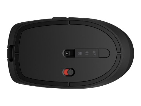 HP 710 - Mysz - z akumulatorem - 7 przyciski - bezprzewodowa - Bluetooth 5.3, 2.4 GHz - odbiornik bezprzewodowy USB - czarny