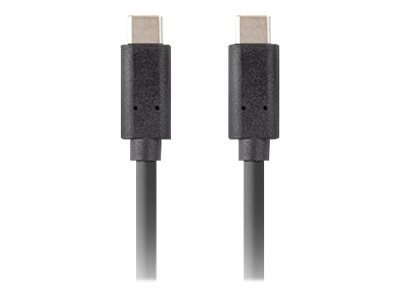Lanberg - Kabel USB - USB-C męski do USB-C męski - 1 m - czarny - obsługa 4K(4096 x 2160), Zasilanie 100 W