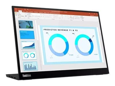 Lenovo ThinkVision M14d - Monitor LED - 14" - przenośny - 2240 x 1400 2.2K @ 60 Hz - IPS - 300 cd/m² - 1500:1 - 6 ms - 2xUSB-C -