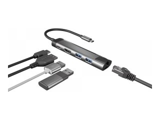 Natec Fowler GO - Stacja dokująca - USB-C - HDMI - 1GbE