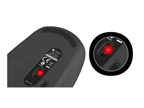 Natec Harrier 2 - Mysz - optyczna - 4 przyciski - bezprzewodowa - Bluetooth 5.1, 2.4 GHz - czarny