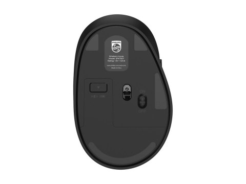 Philips 5000 Series SPK7507B - Mysz - ergonomiczna - praworęczna - optyczna - 6 przyciski - bezprzewodowa - 2.4 GHz - odbiornik 