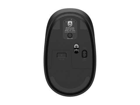 Philips SPK7407B - 4000 Series - mysz - ergonomiczna - prawo i leworęczna - optyczna - 4 przyciski - bezprzewodowa - 2.4 GHz, Bl