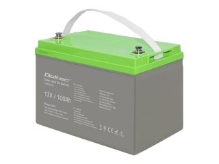 Qoltec - Bateria do UPSa - 30,5 kg, żel głębokiego cyklu - 1 x bateria - żel - 100 Ah